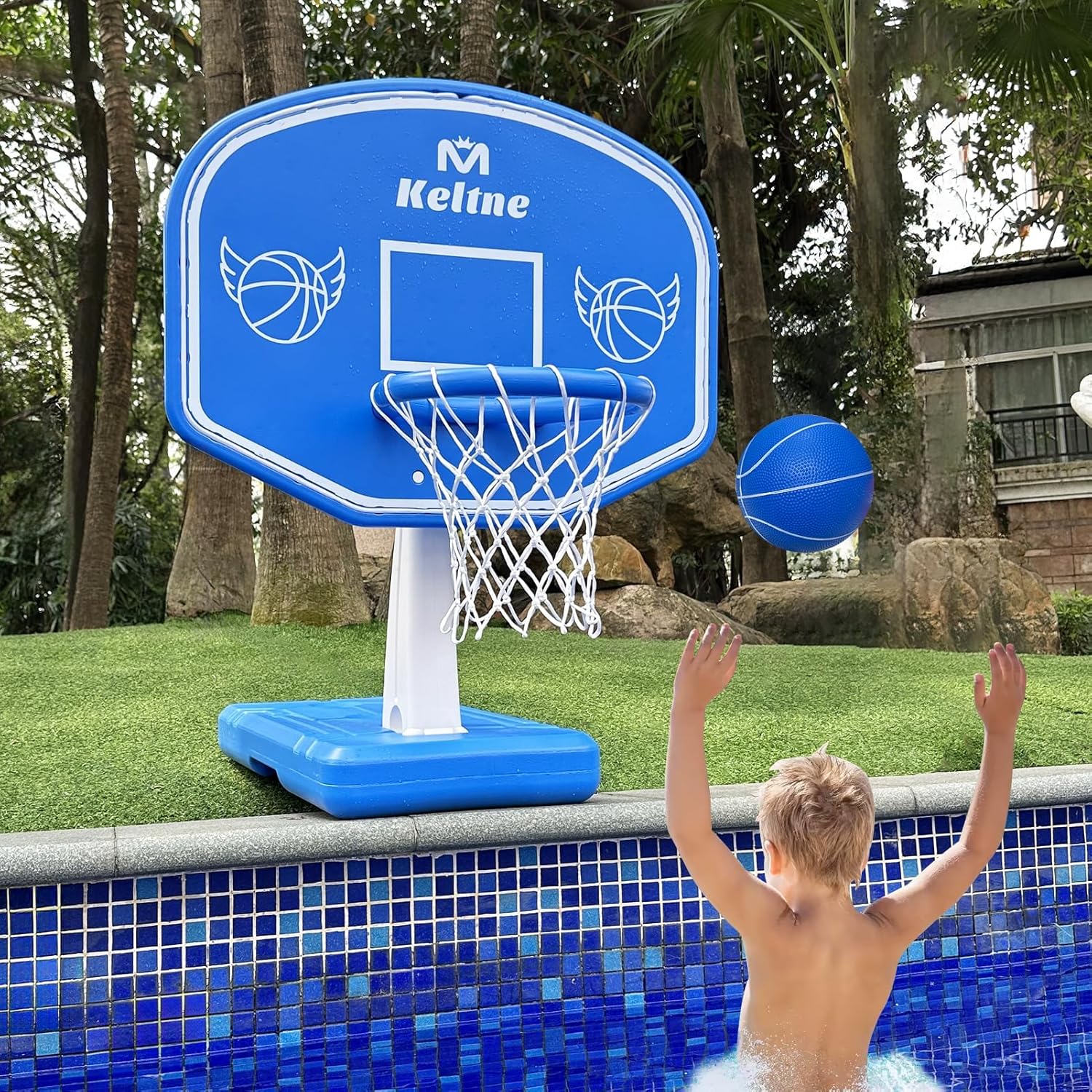 Outdoor Games For Kids - Large Swimming Pool Basketball Hoop with