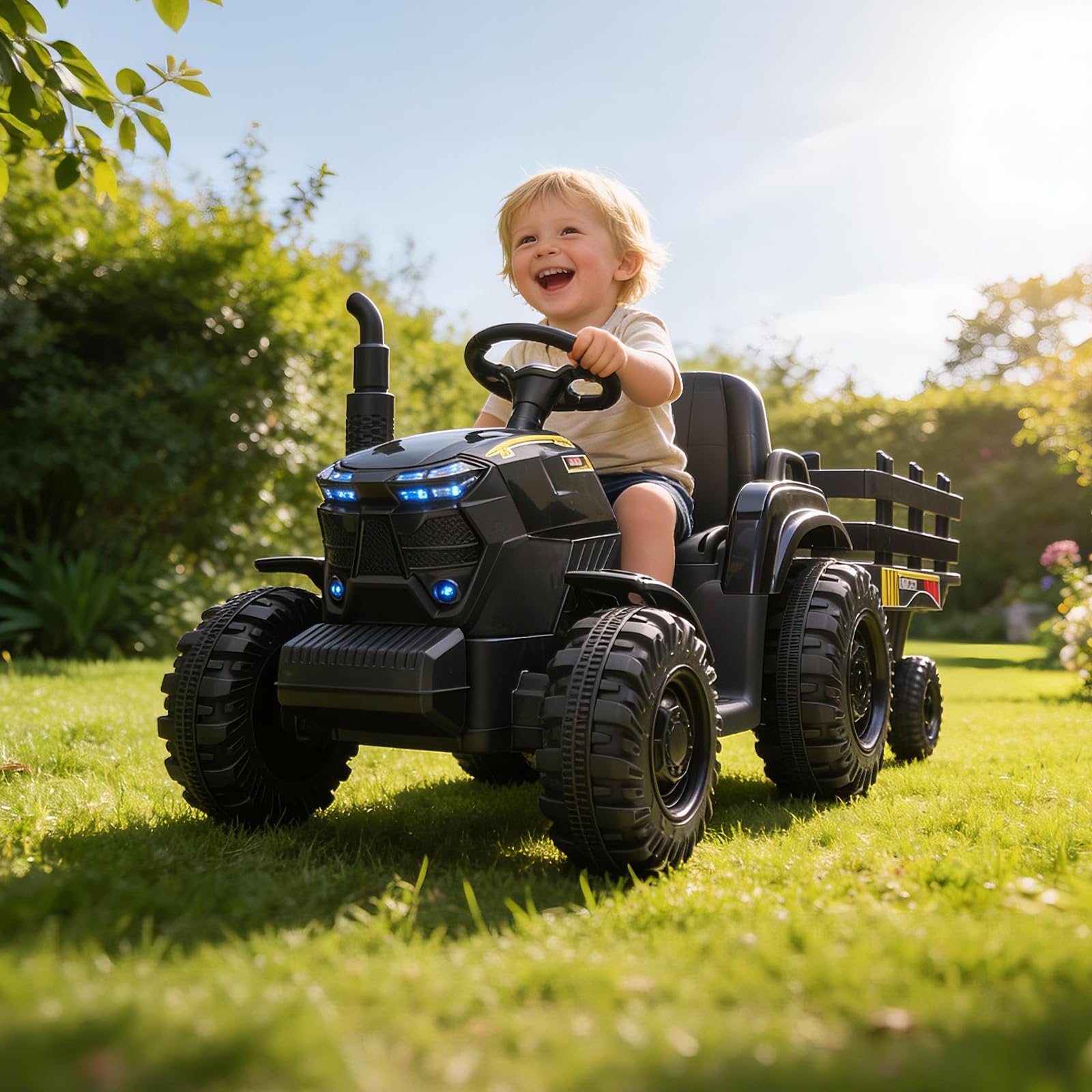 Kids Outdoor Music - 12V Kids Ride On Tractor With