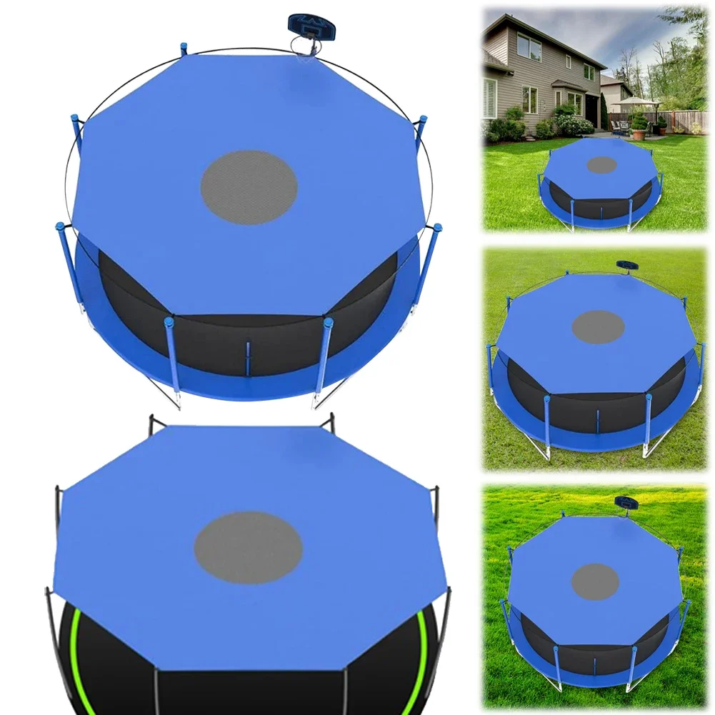 Kids Outdoor Trampoline - 6/8/10ft Trampoline Cover Anti-UV Waterproof Trampoline