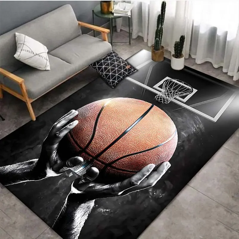 Kids Outdoor Kitchen Diy - 3D Basketball Area Rug Large,Carpet Rug