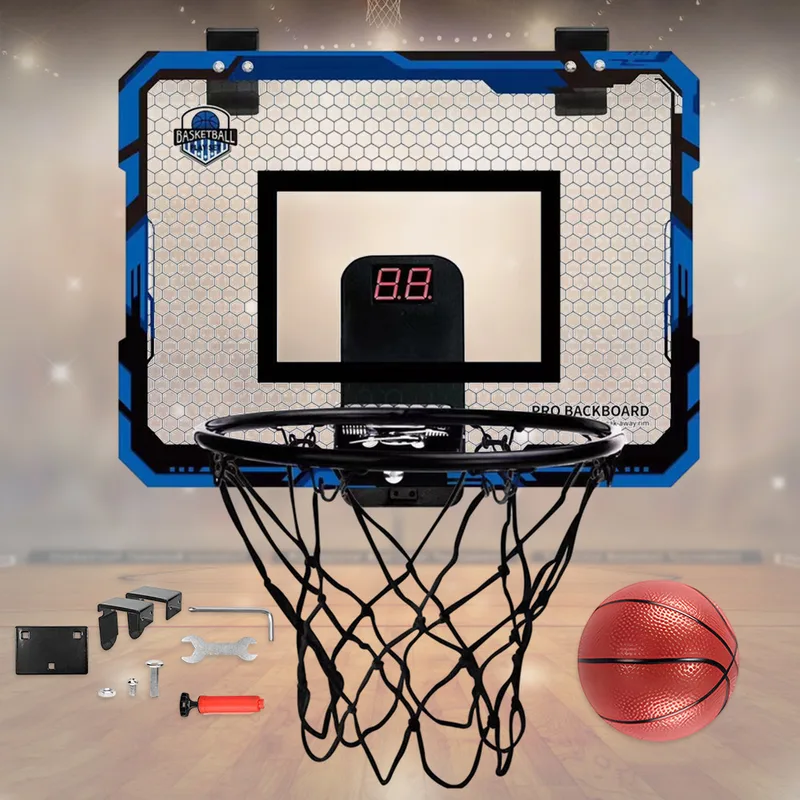 Kids Indoor Outdoor Games - Kids Mini Basketball Hoop With Electronic