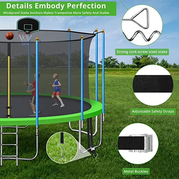 #For 14FT Round Springless Tra - Kids Outdoor Trampoline recension och pris