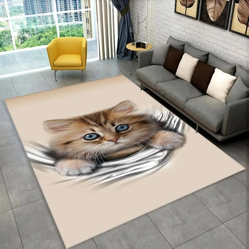 3D Cute Cat Cartoon Area Rug,C - Kids Outdoor Kitchen Diy recension och pris