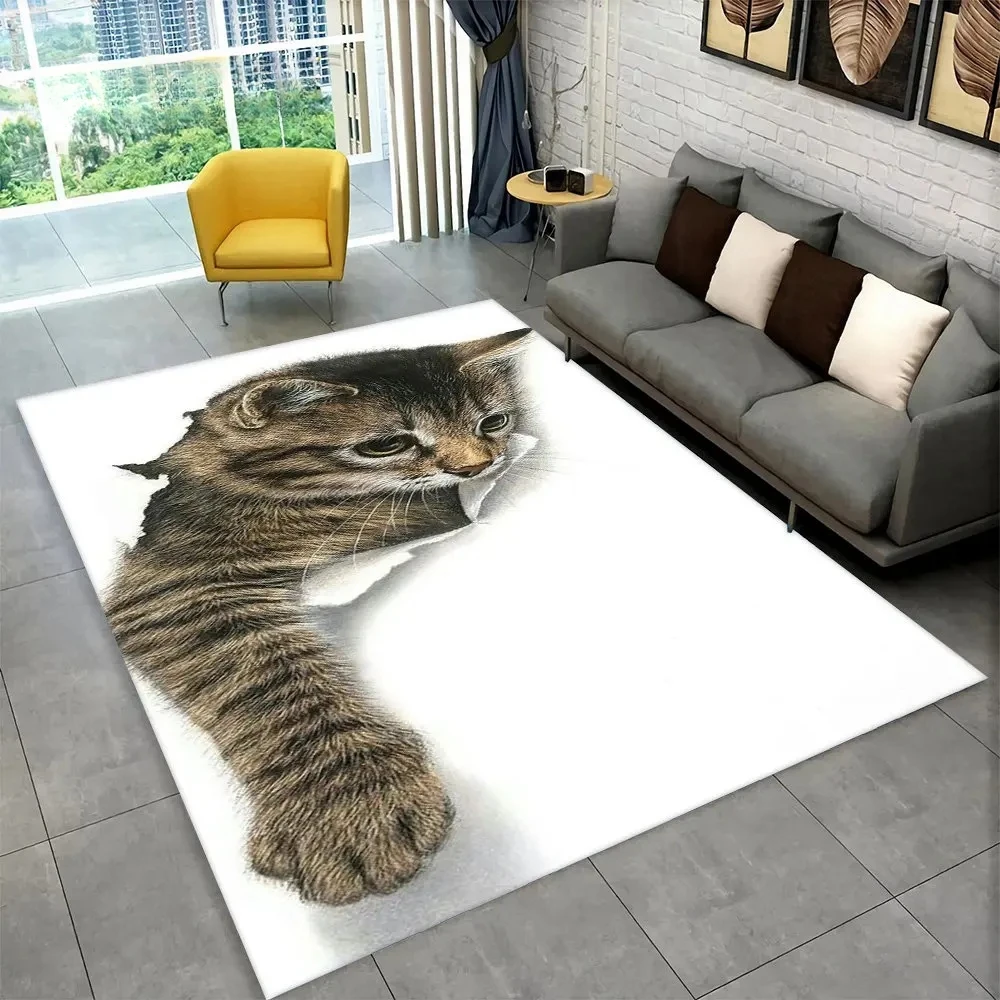 3D Cute Cat Cartoon Area Rug,C - Kids Outdoor Kitchen Diy recension och pris