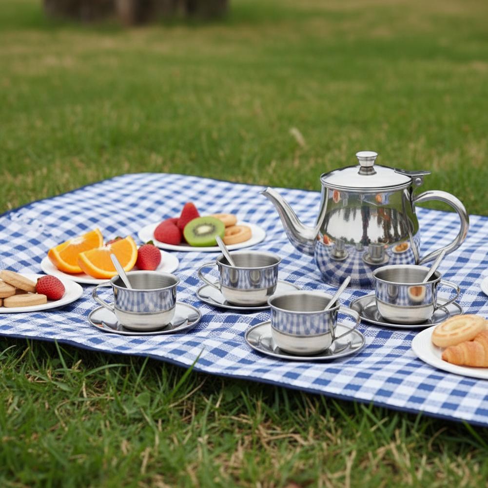 Kids Stainless Steel Tea Set T - Kids Outdoor Kitchen Diy recension och pris