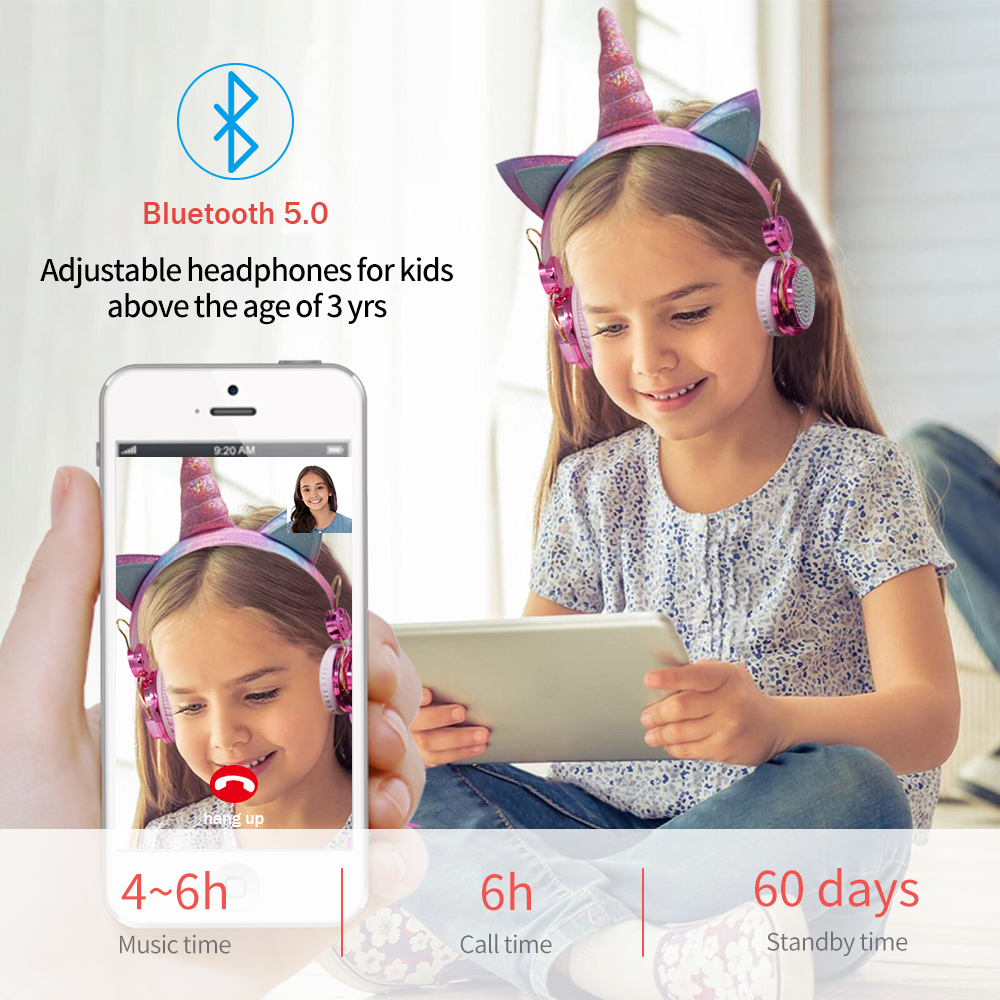Cute Unicorn Wireless Earphone - Kids Outdoor Music recension och pris