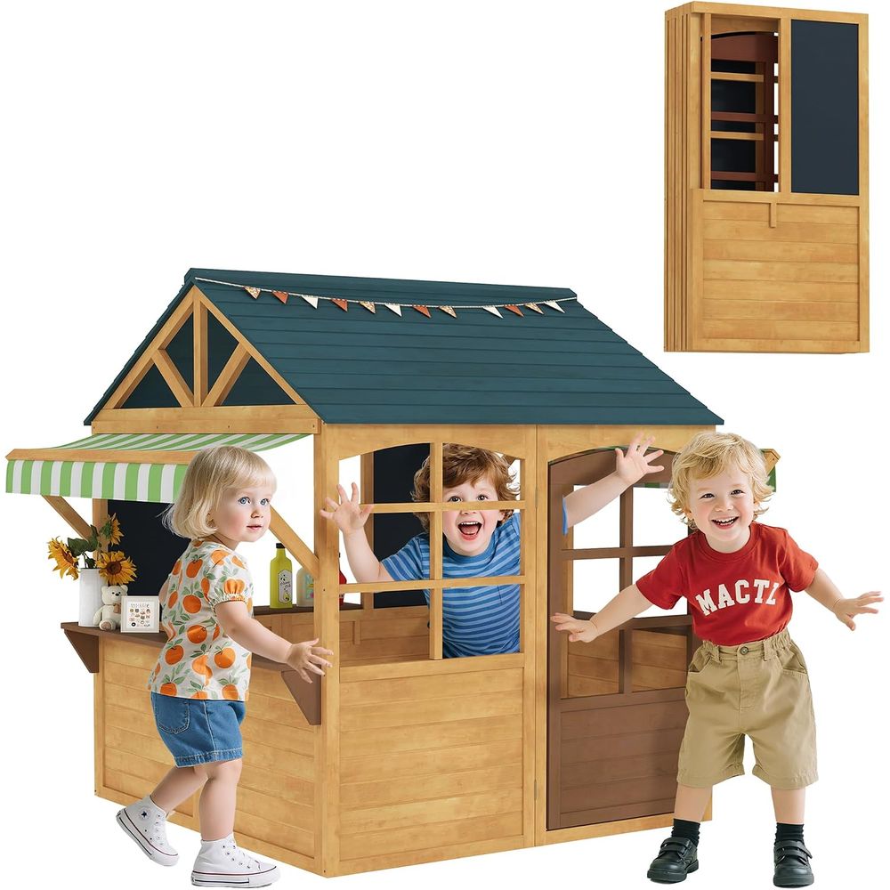 Qaba oldable Outdoor Playhouse - Qaba Kids Outdoor Playhouse recension och pris