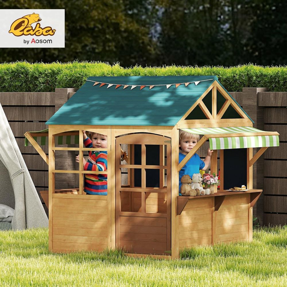 Qaba oldable Outdoor Playhouse - Qaba Kids Outdoor Playhouse recension och pris