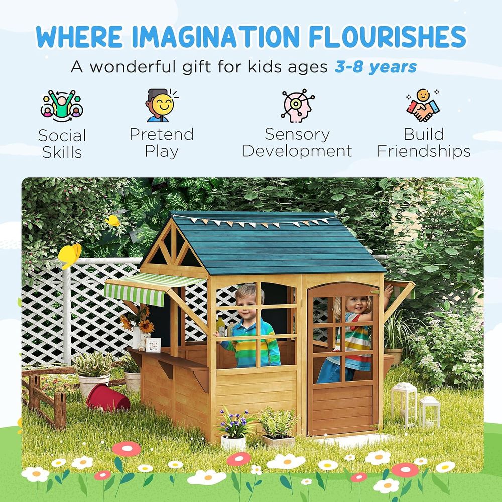 Qaba oldable Outdoor Playhouse - Qaba Kids Outdoor Playhouse recension och pris