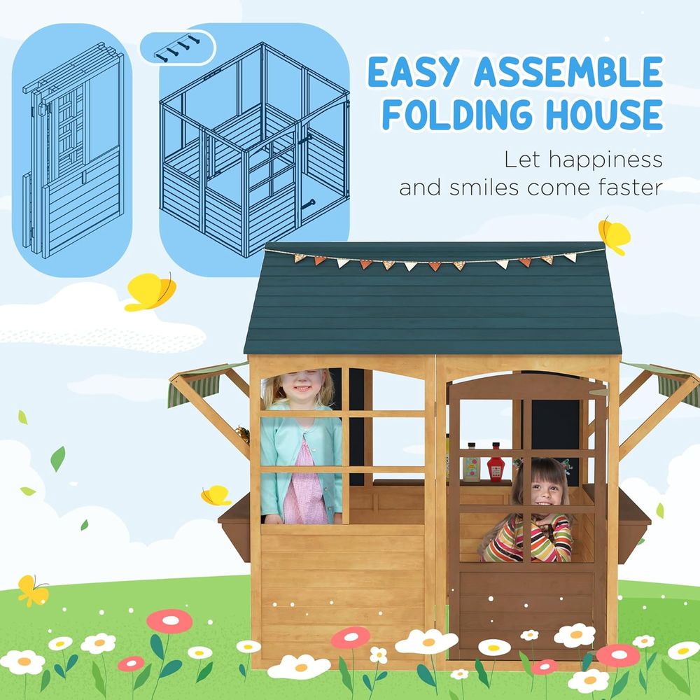 Qaba oldable Outdoor Playhouse - Qaba Kids Outdoor Playhouse recension och pris