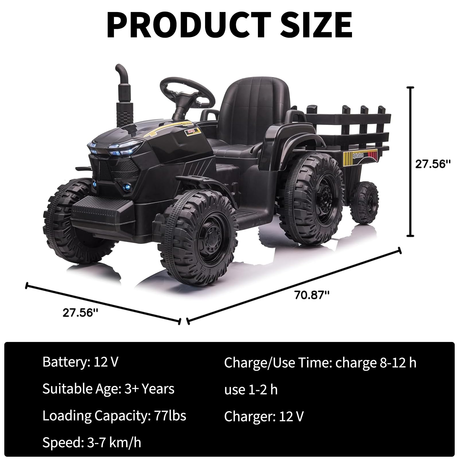 12V Kids Ride On Tractor With  - Kids Outdoor Music recension och pris