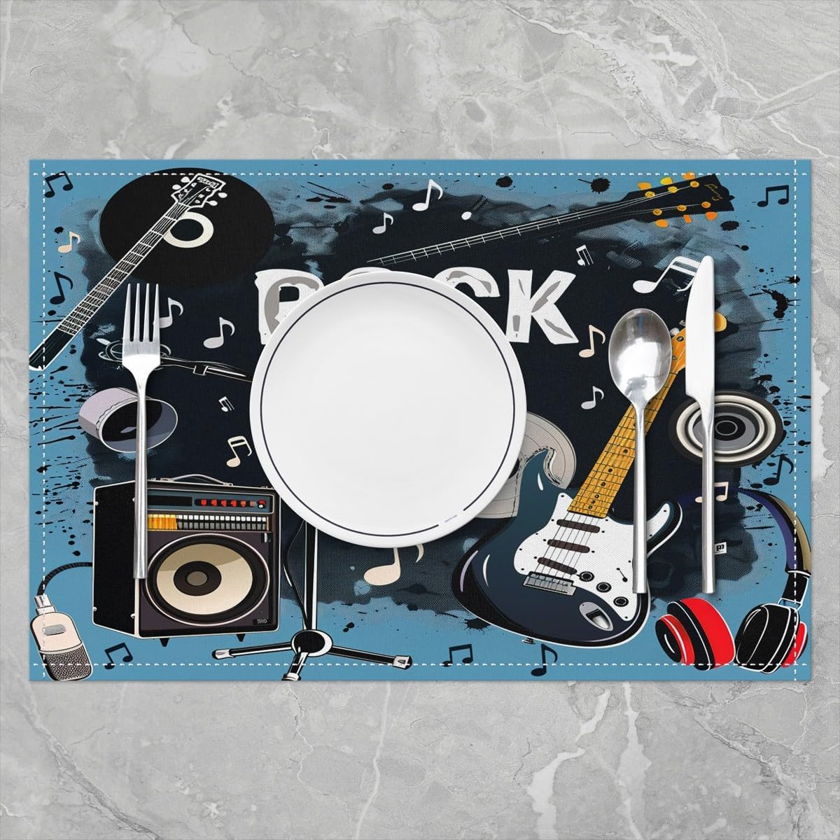 Rock Music Placemats Set of 4  - Kids Outdoor Music recension och pris