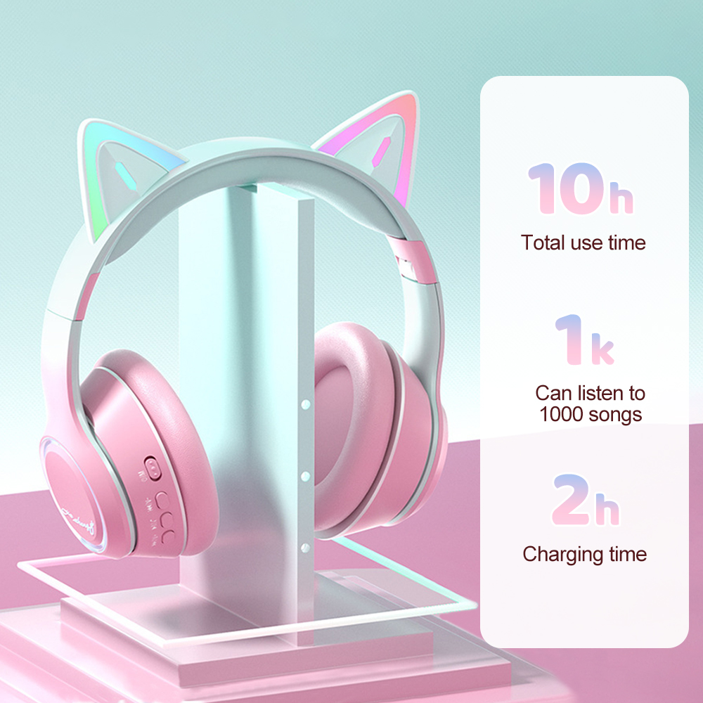 RGB Cat Ear Bluetooth Headphon - Kids Outdoor Music recension och pris