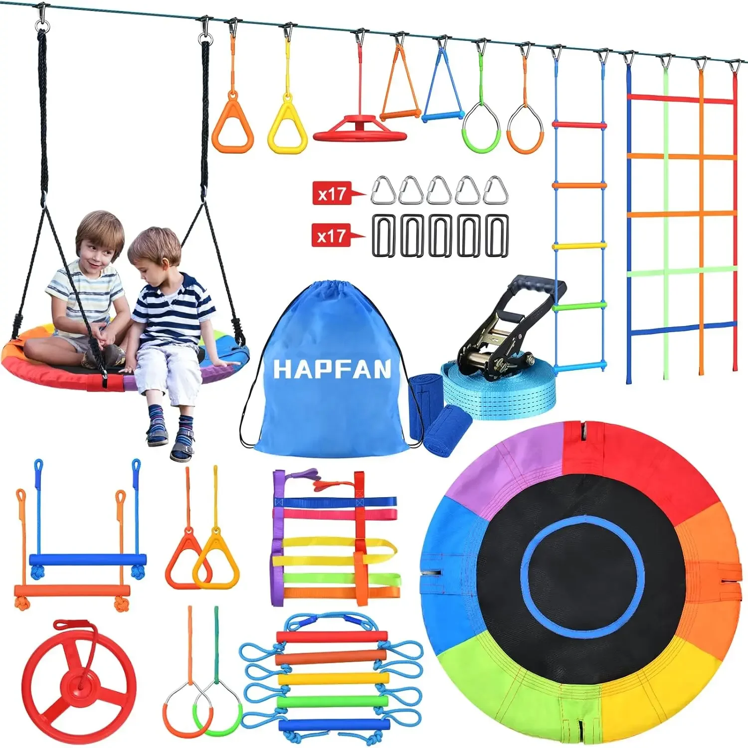 Activity priceHapfan 50 FT Nin - Kids Outdoor Ninja Set recension och pris