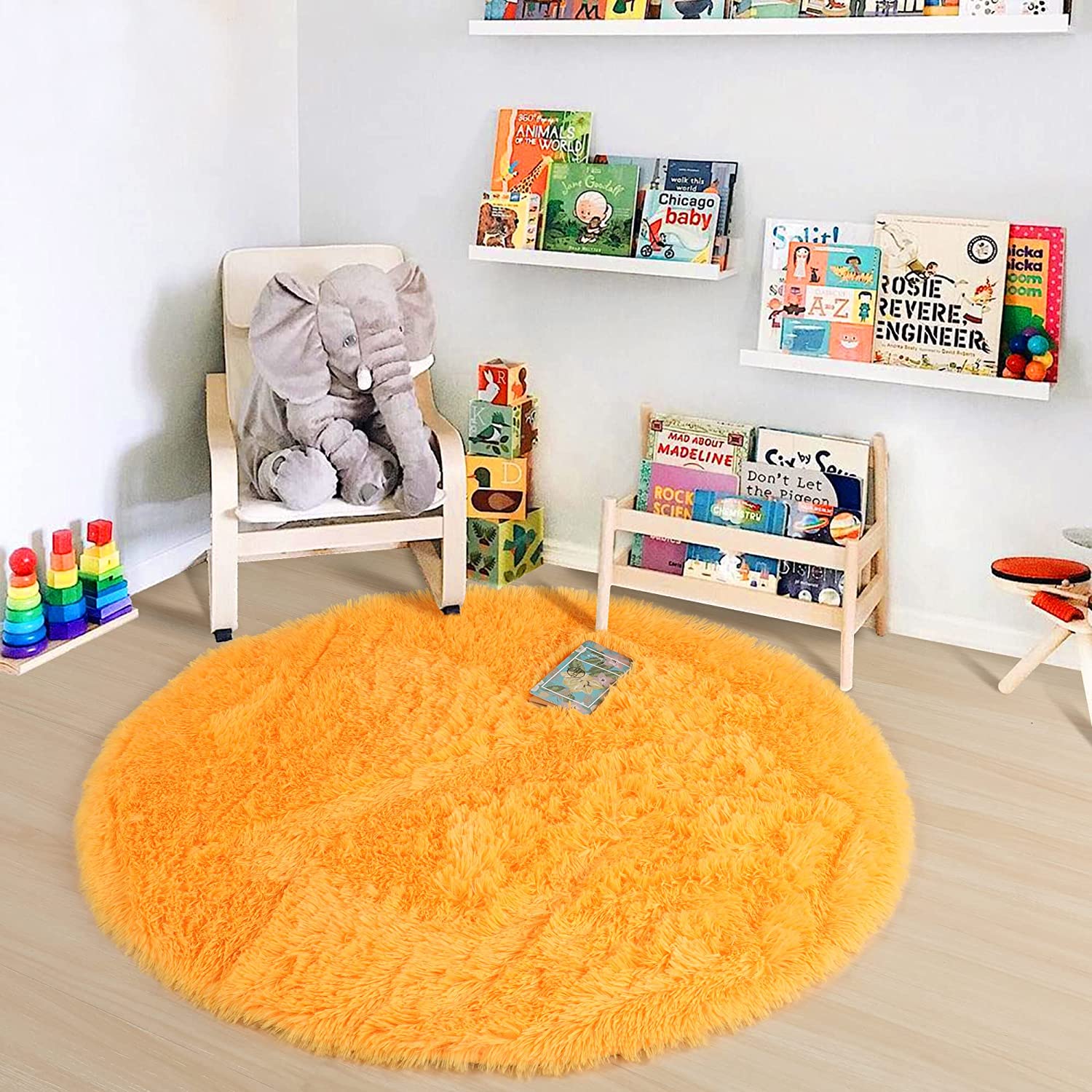 Soft Orange Round Rug Circle R - Kids Outdoor Teepee recension och pris