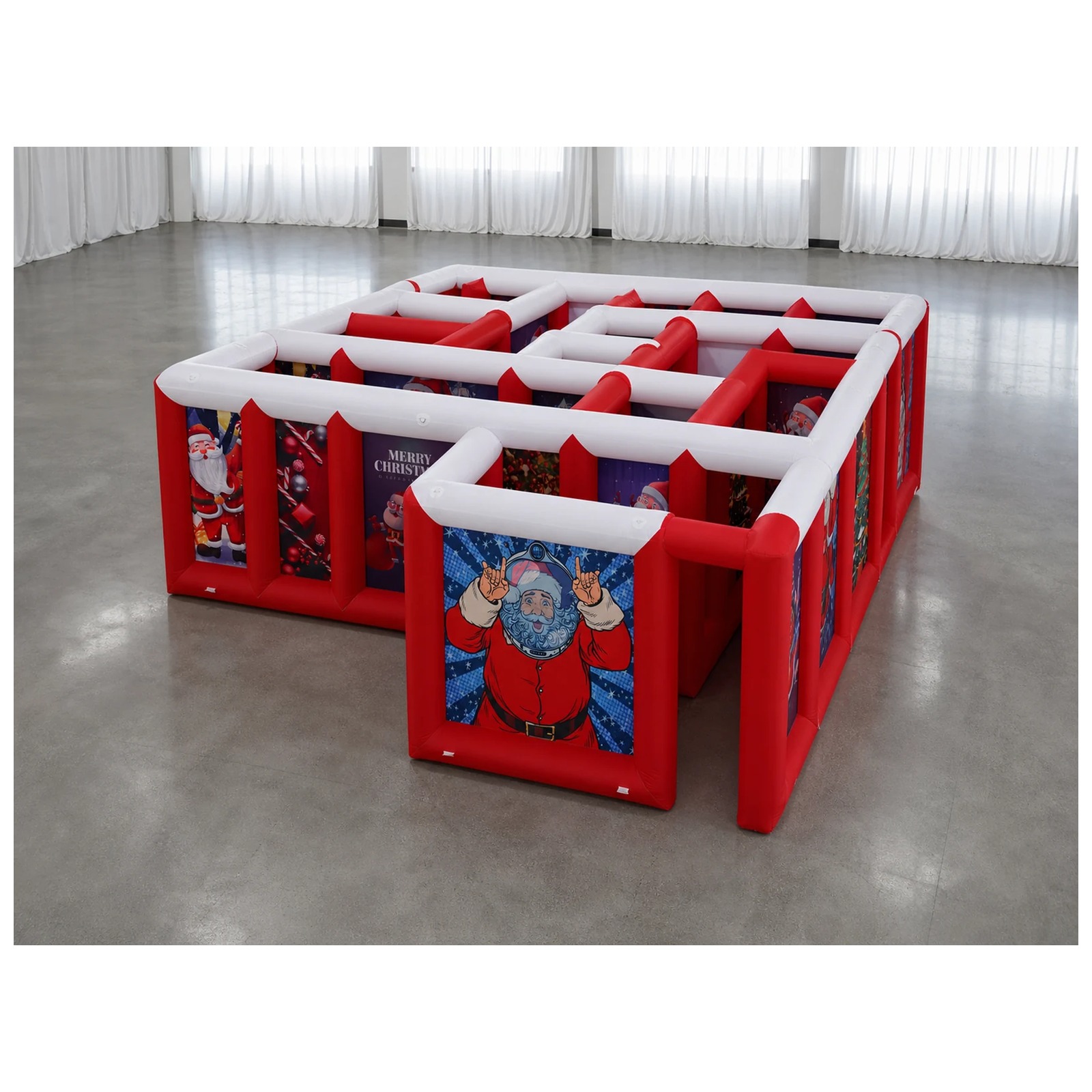 Large Red White Flat Roof Infl - Outdoor Games For Kids recension och pris